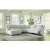 McClelland Gray Modular Reclining Sectional w/ Left Chaise