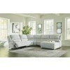 McClelland Gray Modular Reclining Sectional w/ Right Chaise