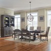 Paradise Valley Trestle Dining Set w/ Upholstered Chairs and Bench