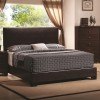 Conner Upholstered Bed (Dark Brown)