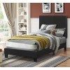 Mauve Youth Upholstered Bed (Black)