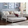 White Twin Metal Daybed w/ Trundle