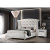 Barzini Upholstered Bed (White)
