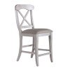Ocean Isle X Back Counter Height Chair (Antique White) (Set of 2)