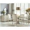 Cambric Civette Round Dining Room Set w/ Daniella Breve Side Chairs (Creme)
