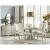 Cambric Civette Round Dining Room Set w/ Daniella Side Chairs (Creme)