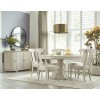 Cambric Civette Round Dining Room Set w/ Maeve Chairs (Creme)