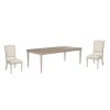 Cambric Dining Room Set w/ Daniella Creme Chairs (Breve)