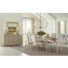 Cambric Batiste Dining Room Set w/ Daniella Breve Chairs (Creme)