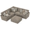 Turner Mushroom 4-Piece Sectional Set w/ Ottoman