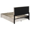 Reeves Beige Youth Upholstered Storage Bed
