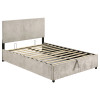 Reeves Beige Youth Upholstered Storage Bed