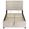 Reeves Beige Youth Upholstered Storage Bed