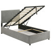 Reeves Grey Youth Upholstered Storage Bed