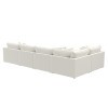 Amelia Chalk 6-Piece Right Chaise Sectional Set w/ Ottoman
