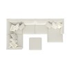 Amelia Chalk 6-Piece Right Chaise Sectional Set w/ Ottoman