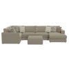 Amelia Sand 6-Piece Right Chaise Sectional Set w/ Ottoman