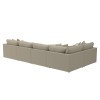 Amelia Sand 6-Piece Right Chaise Sectional Set w/ Ottoman