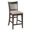 Kafe Counter Height Rake Back Chair (Mocha) (Set of 2)