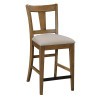 Kafe Counter Height Splat Back Chair (Latte) (Set of 2)