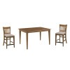Kafe 60 Inch Counter Dining Set w/ Rake Back Chairs (Latte)