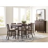 Kafe 60 Inch Counter Height Dining Set w/ Chair Choices (Mocha)