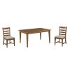 Kafe 60 Inch Dining Set w/ Ladderback Chairs (Latte)
