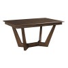 Kafe 60 Inch Trestle Dining Set w/ Chair Choices (Mocha)