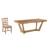 Kafe Cappuccino 80 Inch Rectangular Trestle Dining Room Set w/ Chair Choices
