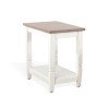 Marble White Chairside Table