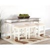 Marble White Console Table Set