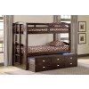 Maddock Twin over Twin Bunk Bed w/ Trundle and Storage