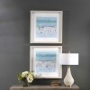 Sea Glass Sandbar Framed Prints (Set of 2)