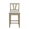 Tacoma Cashew Counter Height Trestle Dining Room Set