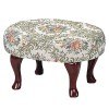 Floral Foot Stool w/ Shapely Legs