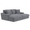 Cozy Gunmetal Double Chaise w/ USB