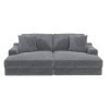 Cozy Gunmetal Double Chaise w/ USB