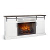 Carriage House 78 Inch TV Console w/ Sensor Fireplace Insert