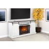 Carriage House 78 Inch TV Console w/ Sensor Fireplace Insert