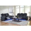 Fyne-Dyme Sapphire Power Reclining Living Room Set w/ Adjustable Headrests