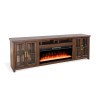 Noah 98 Inch Media Console w/ Crystal Fireplace Insert