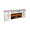 Pasadena Media Console w/ Log Fireplace Insert