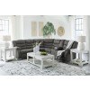 Partymate Slate Reclining Sectional Set