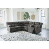 Partymate Slate Reclining Sectional w/ Console