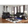Party Time Midnight Power Reclining Living Room Set w/ Adjustable Headrests