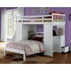 Freya Loft Bed w/ Bookshelf Ladder and Twin Bed