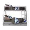 Jason Gray Twin over Full Bunk Bed w/ Storage