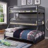 Cargo Triple Twin/ Twin/ Full Bunk Bed (Gunmetal)
