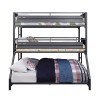 Cargo Triple Twin/ Twin/ Full Bunk Bed (Gunmetal)