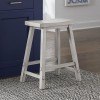 Creations II 24 Inch Sawhorse Counter Stool (White) (Set of 2)